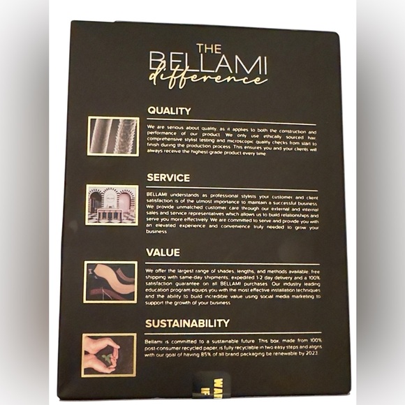 BELLAMI PROFESSIONAL TAPE-IN HAIR EXTENSIONS 18” CHESTNUT BROWN #6 NIB - Picture 4 of 6